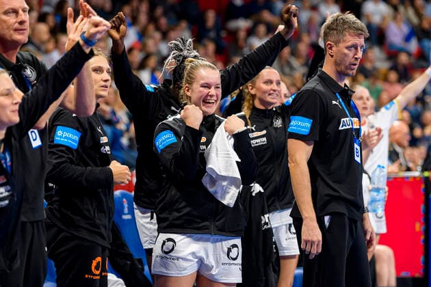 Handball, Frauen: Länderspiel Frankreich - Deutschland Lisa Antl (Deutschland Dortmund) Jubel Freude Emotion Nancy Palais des Sports Jean Weille Frankreich