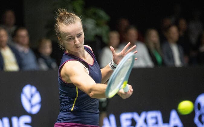 02.10.2022, Tallinn. WTA, Tennis Damen 250 Tallinn Open tennis tournament. Anett Kontaveit vs Barbora Krejcikova. Krejcikova won 6:2, 6:3. Photo Tairo Lutter, Postimees Tallinn Harjumaa Estonia 1TL02OCT22B20  Copyright: xTairoxLutterx Barbora Krejcikova