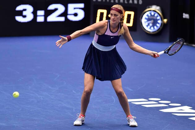 Czech Petra Kvitova in action during the women s tennis tournament WTA, Tennis Damen Agel Open 2022 match against Bernarda Pera of USA in Ostrava, Czech Republic, October 3, 2022. (CTKxPhoto JaroslavxOzana) CTKPhotoP2022100307700  JAO 18