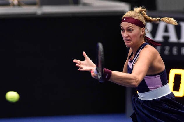 Czech Petra Kvitova in action during the women s tennis tournament WTA, Tennis Damen Agel Open 2022 match against Bernarda Pera of USA in Ostrava, Czech Republic, October 3, 2022. (CTKxPhoto JaroslavxOzana) CTKPhotoP2022100307732  JAO 19