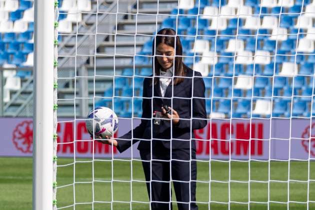 Maria Sole Ferrieri Caputi (Referee) during the Serie A match between match between Sassuolo 5-0 Salernitana at Mapei Stadium on October 2 , 2022 in Reggio Emilia, Italy. Noxthirdxpartyxsales  (200341277)