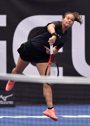 Darja Kasatkina of Russia in action during the WTA, Tennis Damen Agel Open 2022 women s tennis tournament match against Emma Raducanu of Britain in Ostrava, Czech Republic, October 4, 2022. (CTKxPhoto JaroslavxOzana) CTKPhotoP2022100407255  JAO 03