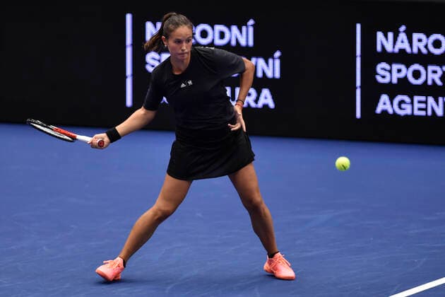 Darja Kasatkina of Russia in action during the WTA, Tennis Damen Agel Open 2022 women s tennis tournament match against Emma Raducanu of Britain in Ostrava, Czech Republic, October 4, 2022. (CTKxPhoto JaroslavxOzana) CTKPhotoP2022100407541  JAO 13