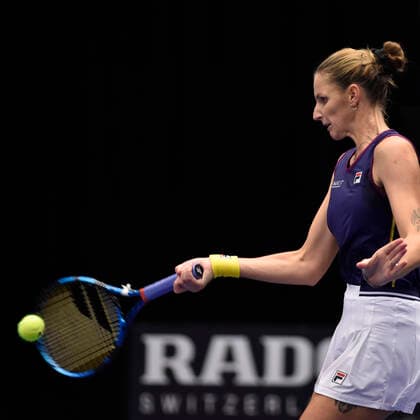 Karolina Pliskova of Czech Republic in action during the WTA, Tennis Damen Agel Open 2022 women s tennis tournament match against Alycia Parks of USA in Ostrava, Czech Republic, October 4, 2022. (CTKxPhoto JaroslavxOzana) CTKPhotoP2022100408997  JAO 35