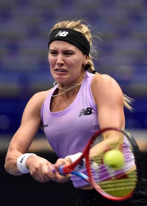 Eugenie Bouchard of Canada in action during the WTA, Tennis Damen Agel Open 2022 women s tennis tournament match against Belinda Bencic of Switzerland in Ostrava, Czech Republic, October 4, 2022. (CTKxPhoto JaroslavxOzana) CTKPhotoP2022100409793  JAO 45