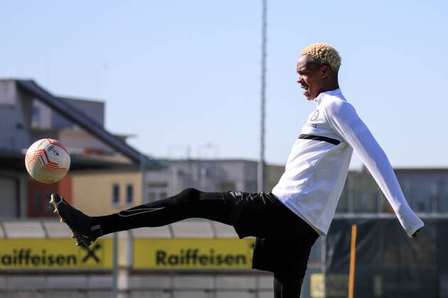 SOCCER - UEFA EL, Sturm vs Lazio, preview GRAZ,AUSTRIA,05.OCT.22 - SOCCER - UEFA Europa League, SK Sturm Graz vs SS Lazio Roma, preview, training Sturm. Image shows Emmanuel Esseh Emegha (Sturm).  GEPAxpictures xMarioxBuehner