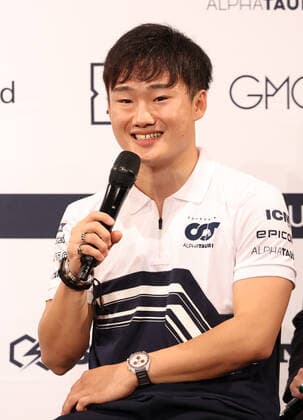October 5, 2022, Tokyo, Japan - Scuderia Alpha Tauri Formula-1 driver Yuki Tsunoda of Japan speaks at a press conference, PK, Pressekonferenz in Tokyo on Wednesday, October 5, 2022. Formula-1 Japan Grand Prix will be held at the Suzuka circuit on October 9. Noxthirdxpartyxsales  (200427176)