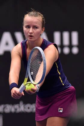 Barbora Krejcikova (Czech) in action during the WTA, Tennis Damen Agel Open 2022 women s tennis tournament match against Shelby Rogers (USA), on October 5, 2022, in Ostrava, Czech Republic. (CTKxPhoto JaroslavxOzana) CTKPhotoP2022100505409  JAO 16