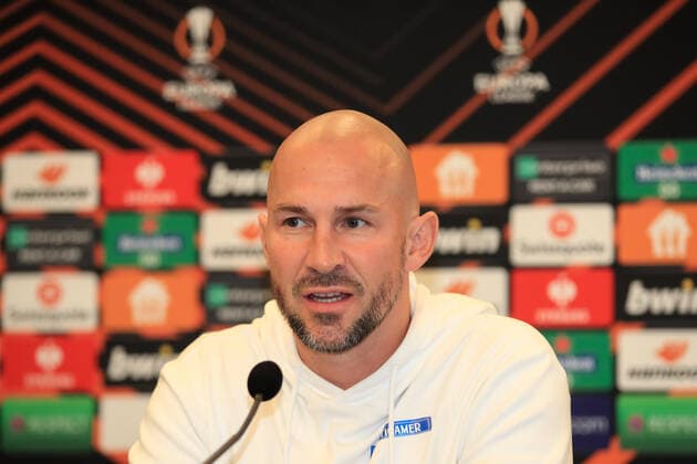SOCCER - UEFA EL, Sturm vs Lazio, preview GRAZ,AUSTRIA,05.OCT.22 - SOCCER - UEFA Europa League, SK Sturm Graz vs SS Lazio Roma, preview, press conference, PK, Pressekonferenz Sturm. Image shows head coach Christian Ilzer (Sturm).  GEPAxpictures xMarioxBuehner