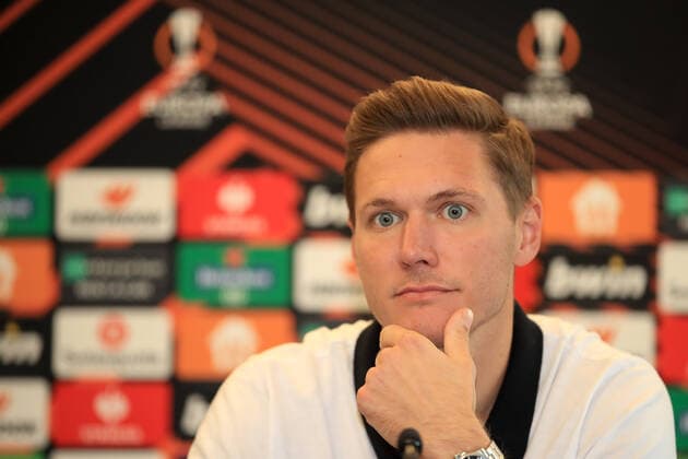 SOCCER - UEFA EL, Sturm vs Lazio, preview GRAZ,AUSTRIA,05.OCT.22 - SOCCER - UEFA Europa League, SK Sturm Graz vs SS Lazio Roma, preview, press conference, PK, Pressekonferenz Sturm. Image shows Joerg Siebenhandl (Sturm).  GEPAxpictures xMarioxBuehner