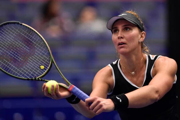 Beatriz Haddad Maia (Brasil) in action during the WTA, Tennis Damen Agel Open 2022 women s tennis tournament match against Karolina Muchova (Czech), on October 5, 2022, in Ostrava, Czech Republic. (CTKxPhoto JaroslavxOzana) CTKPhotoP2022100506218  JAO 25