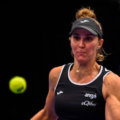 Beatriz Haddad Maia (Brasil) in action during the WTA, Tennis Damen Agel Open 2022 women s tennis tournament match against Karolina Muchova (Czech), on October 5, 2022, in Ostrava, Czech Republic. (CTKxPhoto JaroslavxOzana) CTKPhotoP2022100506518  JAO 32