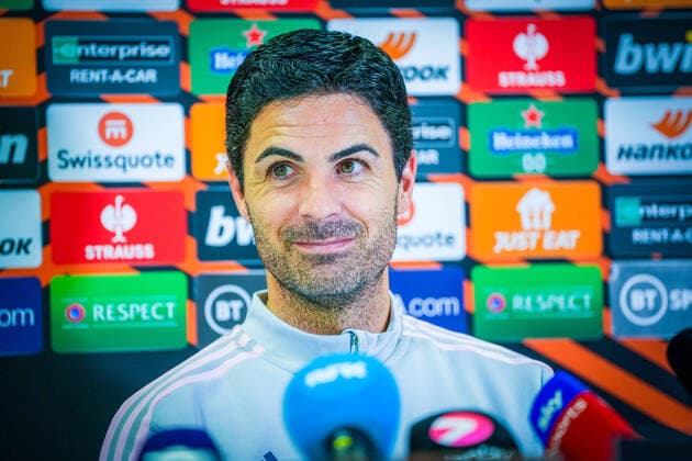 UEFA Europa League 2022 2023 Arsenal press conference London, England 20221005 Arsenal coach Mikel Arteta Amatriain during a press conference on the day of the Europa League group stage match between Arsenal and Bodo Glimt at the Emirates Stadium Photo Beate Oma Dahle NTB London England  Copyright: xBeatexOmaxDahlex xNTBx EDITORIAL USE ONLY. RESTRICTED USE FOR BETTING COMPANIES