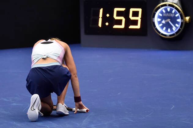 Paula Badosa of Spain in action during the WTA, Tennis Damen Agel Open 2022 women s tennis tournament match against Czech Petra Kvitova, on October 5, 2022, in Ostrava, Czech Republic. (CTKxPhoto JaroslavxOzana) CTKPhotoP2022100509224  JAO 77