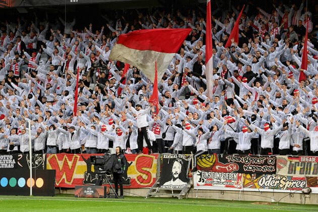 Fussball, Herren, Saison 2022 2023, Europa League, Malmö FF - 1. FC Union Berlin (Gruppenphase, Gruppe D, 3. Spieltag), Fans des 1. FC Union, 06.10. 2022, Copyright: xMatthiasxKochx