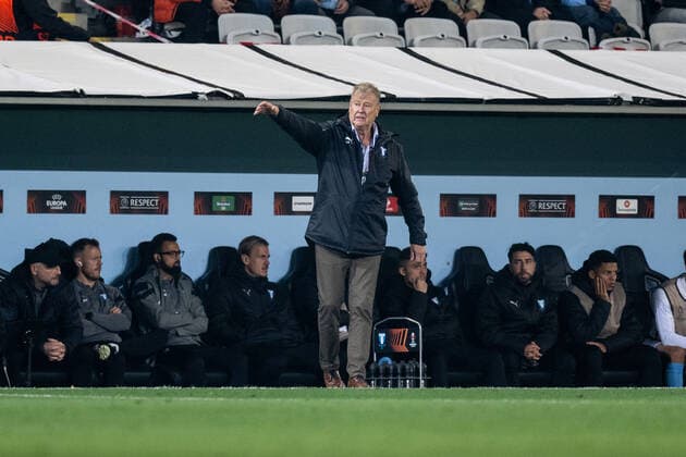 221006 Head coach Age Hareide of Malmö FF during the UEFA Europa League match between Malmö FF and Union Berlin on October 6, 2022 in Malmö. Photo: Petter Arvidson BILDBYRAN kod PA PA0409 fotboll football soccer fotball uefa europa league malmö ff union berlin bbeng Copyright: PETTERxARVIDSON BB221006PA049