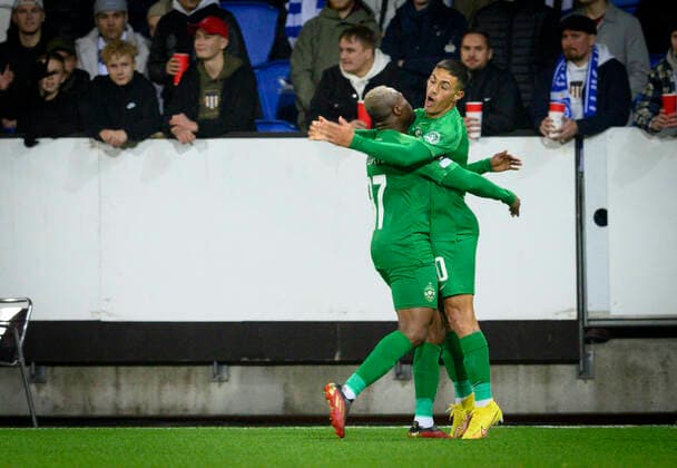 Matias Tissera 10 of Ludogorets celebrating 0-1 goal during the UEFA Europa League football Group C match between HJK Helsinki - Ludogoretss at the Bolt Arena on October 10. 2022 in Helsinki, Finland. (Jussi Eskola Newspix24)  Copyright: xJussixEskolax NP24_02022141