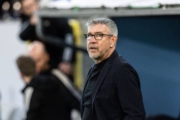 221006 Urs Fischer,head coach of Union Berlin during the UEFA Europa League match between Malmö FF and Union Berlin on October 6, 2022 in Malmö. Photo: Petter Arvidson BILDBYRAN kod PA PA0409 fotboll football soccer fotball uefa europa league malmö ff union berlin bbeng Copyright: PETTERxARVIDSON BB221006PA069
