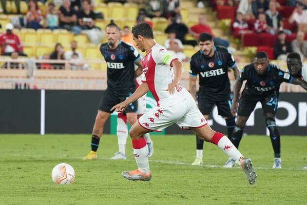 Penalty - Wissam Ben Yedder (AS Monaco) FOOTBALL : AS Monaco vs Trabzonspor - Ligue Europa - Phase de groupe - Monaco - 06 10 2022 NorbertScanella Panoramic 