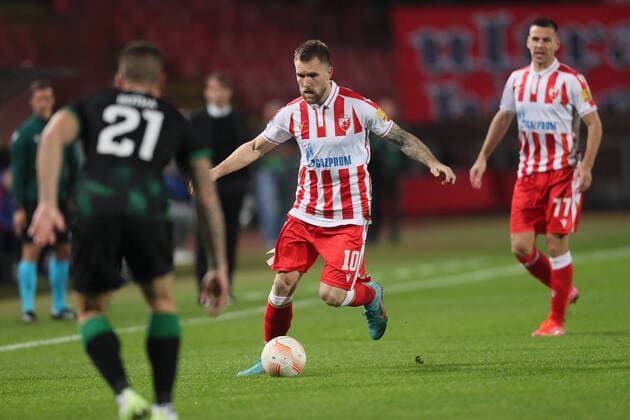 CRVENA ZVEZDA vs FERENCVAROS ALEKSANDAR KATAI football Crvena zvezda vs Ferencvaros UEFA Europa league Rajko Mitic stadium, Belgrad 06.10.2022. Foto: FOOTBALL, UEFA EUROPA LEAGUE, CRVENA ZVEZDA, RED STAR, FERENCVAROS Belgrade Rajko Mitic stadium Serbia Copyright: xMarkoxMetlas xMNxPressx