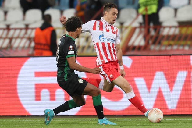 CRVENA ZVEZDA vs FERENCVAROS MILAN RODIC football Crvena zvezda vs Ferencvaros UEFA Europa league Rajko Mitic stadium, Belgrad 06.10.2022. Foto: FOOTBALL, UEFA EUROPA LEAGUE, CRVENA ZVEZDA, RED STAR, FERENCVAROS Belgrade Rajko Mitic stadium Serbia Copyright: xMarkoxMetlas xMNxPressx