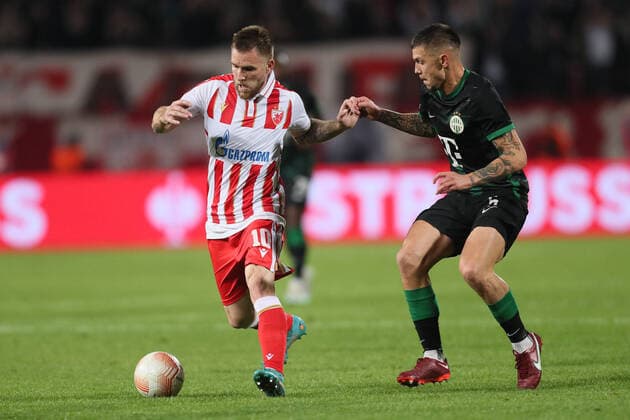CRVENA ZVEZDA vs FERENCVAROS ALEKSANDAR KATAI football Crvena zvezda vs Ferencvaros UEFA Europa league Rajko Mitic stadium, Belgrad 06.10.2022. Foto: FOOTBALL, UEFA EUROPA LEAGUE, CRVENA ZVEZDA, RED STAR, FERENCVAROS Belgrade Rajko Mitic stadium Serbia Copyright: xMarkoxMetlas xMNxPressx