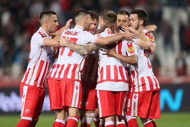 CRVENA ZVEZDA vs FERENCVAROS Celebration football Crvena zvezda vs Ferencvaros UEFA Europa league Rajko Mitic stadium, Belgrad 06.10.2022. Foto: FOOTBALL, UEFA EUROPA LEAGUE, CRVENA ZVEZDA, RED STAR, FERENCVAROS Belgrade Rajko Mitic stadium Serbia Copyright: xMarkoxMetlas xMNxPressx