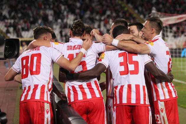 CRVENA ZVEZDA vs FERENCVAROS Celebration football Crvena zvezda vs Ferencvaros UEFA Europa league Rajko Mitic stadium, Belgrad 06.10.2022. Foto: FOOTBALL, UEFA EUROPA LEAGUE, CRVENA ZVEZDA, RED STAR, FERENCVAROS Belgrade Rajko Mitic stadium Serbia Copyright: xMarkoxMetlas xMNxPressx