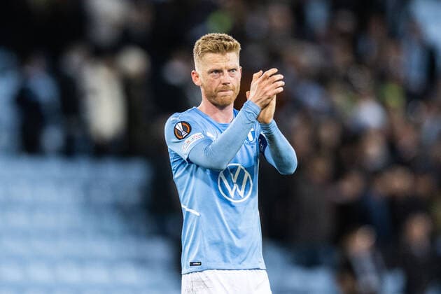 221006 Anders Christiansen of Malmö FF looks dejected after during the UEFA Europa League match between Malmö FF and Union Berlin on October 6, 2022 in Malmö. Photo: Petter Arvidson BILDBYRAN kod PA PA0409 fotboll football soccer fotball uefa europa league malmö ff union berlin bbeng depp Copyright: PETTERxARVIDSON BB221006PA155