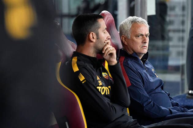 Jose Mourinho coach of AS Roma during the Europa League Group C football match between AS Roma and Real Betis Balompie at Olimpico stadium in Roma (Italy), October 6th, 2022. Photo Andrea Staccioli Insidefoto andreaxstaccioli