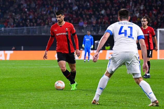 Martin Terrier ( 7 - Rennes ) - FOOTBALL : Rennes vs Dynamo Kiev - Ligue Europa - 06 10 2022 FedericoPestellini Panoramic 