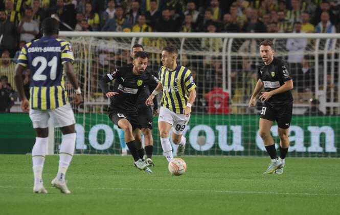 Fenerbahce™s Emre Mor and AEK™s Rafail Mamas during Fenerbahce AEK Athens UEFA Europa League game at Ulker Arena in Istanbul, Turkey. Copyright: TolgaxAdanali 17697071