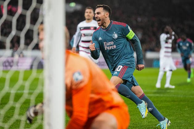 UEFA Europa League: FC Midtjylland v Feyenoord Herning - Orkun Kokcu of Feyenoord celebrates the 0-2 during the match between FC Midtjylland v Feyenoord at MCH Arena on 6 October 2022 in Herning, Denmark. Copyright: xYannickxVerhoevenx