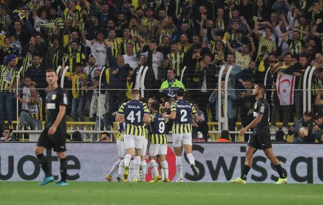 Fenerbahce™s Michy Batshuayi celebrate goal during Fenerbahce AEK Athens UEFA Europa League game at Ulker Arena in Istanbul, Turkey. Copyright: TolgaxAdanali 17697145