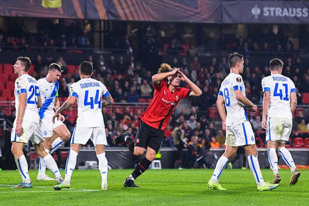 Attitude - Deception de Arthur THEATE ( 5 - Rennes ) - FOOTBALL : Rennes vs Dynamo Kiev - Ligue Europa - 06 10 2022 FedericoPestellini Panoramic 