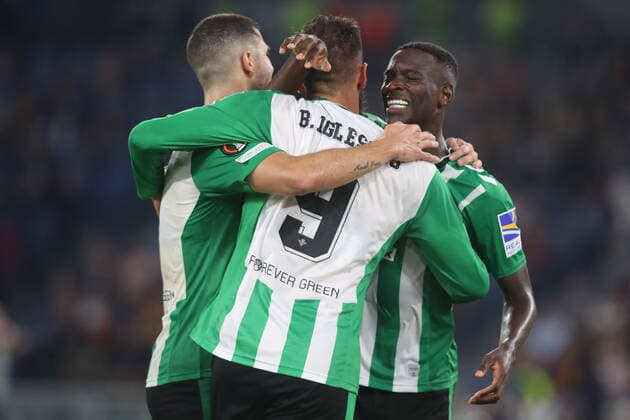 ROME, Italy - 06.10.2022: Luiz Henrique (Betis) score the goal 1-2 and celebrates during the UEFA Europe League group C match between AS Roma and Real Betis Seville at the Olympic Stadium on October 10, 2022 in Rome, Italy.  Copyright: xMarcoxIacobuccix xipa-agency.netx xMarcoxIacobuccix 0