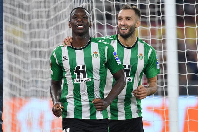 Soccer, Europa League match AS Roma v Real Betis Luiz Henrique of Real Betis celebrating after score the goal during the Uefa Europa League match AS Roma v Real Betis at Olimpico stadium in Rome, Italy, Oct 06th, 2022. Imago-Images Emmefoto Copyright: xImago-Images Emmefotox