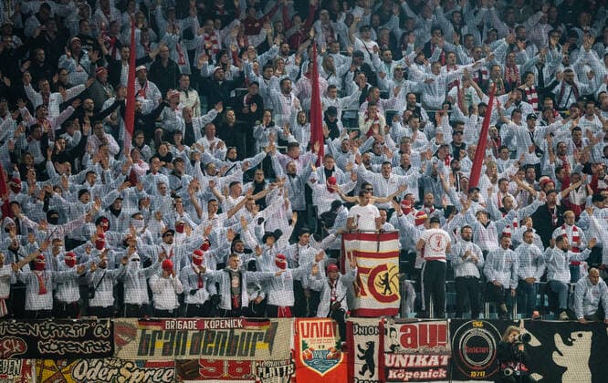 Malmo FF v Union Berlin, UEFA Europa League football, Malmoe, Sweden Malmoe, Sweden. 06th, October 2022. Football fans of Union Berlin seen on the stands during the UEFA Europa League match between Malmo FF and Union Berlin at Eleda Stadion in Malm?. Malm? Sweden  Copyright: xGonzalesxPhoto JoexMillerx