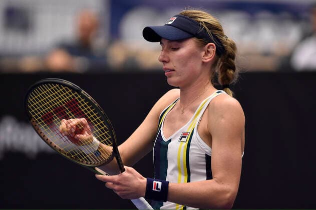 Ekaterina Alexandrova of Russia during the WTA, Tennis Damen Agel Open 2022 women s tennis tournament match against Tereza Martincova of Czech Republic, on October 7, 2022, in Ostrava, Czech Republic. (CTKxPhoto JaroslavxOzana) CTKPhotoP2022100710072  JAO 72