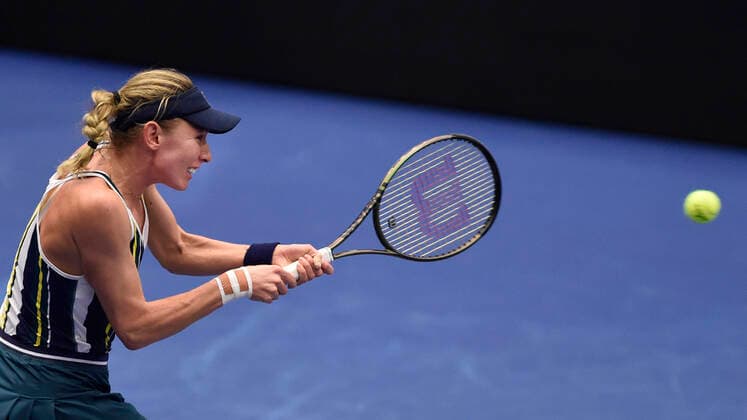 Ekaterina Alexandrova of Russia in action during the WTA, Tennis Damen Agel Open 2022 women s tennis tournament match against Tereza Martincova of Czech Republic, on October 7, 2022, in Ostrava, Czech Republic. (CTKxPhoto JaroslavxOzana) CTKPhotoP2022100710274  JAO 78