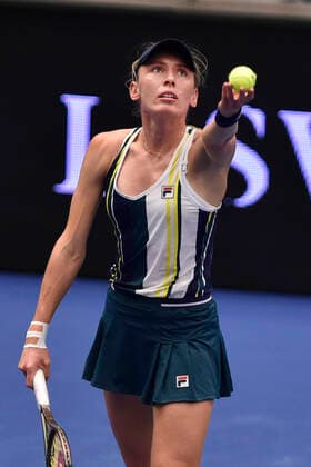 Ekaterina Alexandrova of Russia in action during the WTA, Tennis Damen Agel Open 2022 women s tennis tournament match against Tereza Martincova of Czech Republic, on October 7, 2022, in Ostrava, Czech Republic. (CTKxPhoto JaroslavxOzana) CTKPhotoP2022100710328  JAO 80k