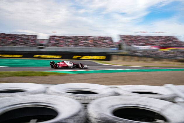 (221008) -- SUZUKA, Oct. 8, 2022 -- Alfa Romeo s Chinese driver Zhou Guanyu drives during the qualifying session of the Formula One Japan Grand Prix held at the Suzuka Circuit in Suzuka City, Japan, on Oct. 8, 2022. ) (SP)JAPAN-SUZUKA-F1-JAPAN GRAND PRIX-QUALIFYING SESSION ZhangxXiaoyu 