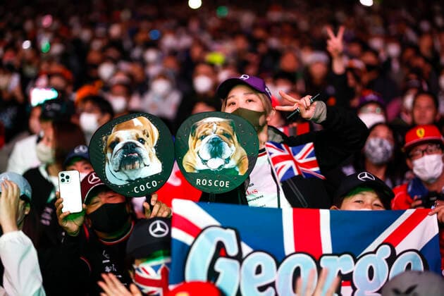 Fans, F1 Grand Prix of Japan at Suzuka International Racing Course on October 8, 2022 in Suzuka, Japan. (Photo by HOCH ZWEI) Suzuka Japan