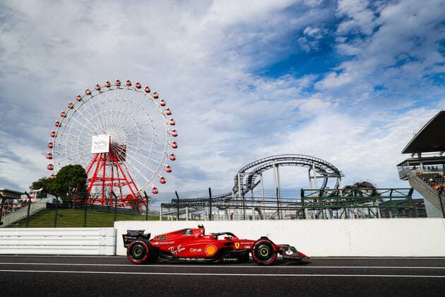 55 SAINZ Carlos (spa), Scuderia Ferrari F1-75, action during the Formula 1 Honda Japanese Grand Prix 2022, 18th round of the 2022 FIA Formula One World Championship, WM, Weltmeisterschaft from October 7 to 9, 2022 on the Suzuka International Racing Course, in Suzuka, Mie Prefecture, Japan - F1 - JAPANESE GRAND PRIX 2022 DPPI Panoramic  00122041__V2_7517