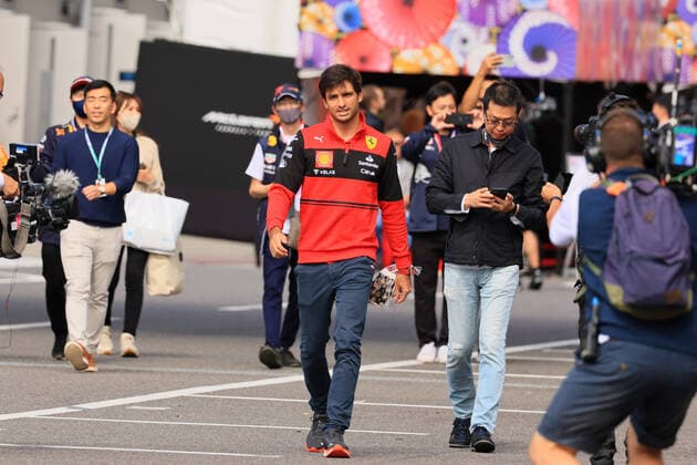 8th October 2022; Suzuka Circuit, Ino, Suzuka City, Mie Prefecture, Japan: FIA F1 Grand Prix of Japan, qualification day; Scuderia Ferrari, Carlos Sainz  ActionPlus12433333 Octane