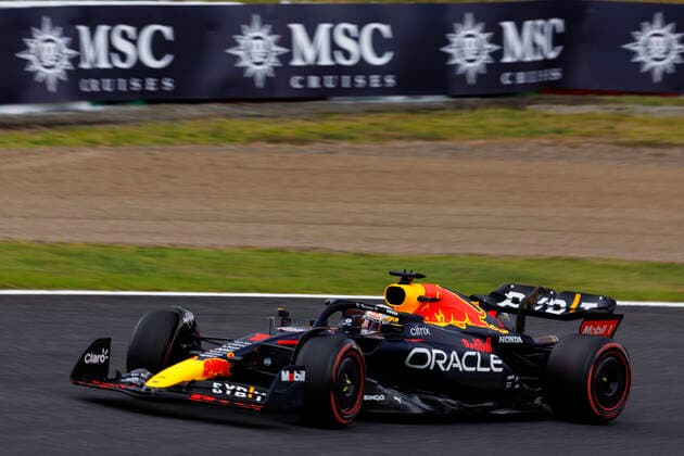 8th October 2022; Suzuka Circuit, Ino, Suzuka City, Mie Prefecture, Japan: FIA F1 Grand Prix of Japan, qualification day; Red Bull driver Max Verstappen during free practice 3 at the Japanese Formula 1 Grandprix  ActionPlus12433439 StephenxBlackberry