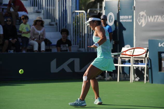 October 8, 2022, Monastir, Tunisia: Claire Liu (USA) in action....Claire Liu (USA) vs Elise Mertens (Belgium) during the 1 2 Jasmin open Tunisia tennis tournament WTA, Tennis Damen 250) in Monastir in the Sahel (160km south east of Tunis) from October 1 to 9, 2022. Tunisia - ZUMAm107 20221008_zaf_m107_050 Copyright: xChokrixMahjoubx