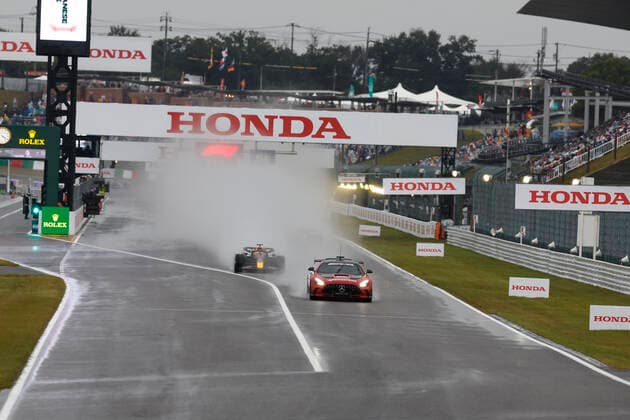 F1 Safety Car, Mercedes-AMG GT Black Series, 1 Max Verstappen (NLD, Oracle Red Bull Racing), F1 Grand Prix of Japan at Suzuka International Racing Course on October 9, 2022 in Suzuka, Japan. (Photo by HOCH ZWEI) Suzuka Japan