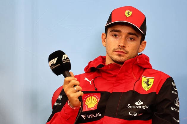 Charles Leclerc (MON) Ferrari, portrait in the post race FIA press conference, PK, Pressekonferenz during the Formula 1 Honda Japanese Grand Prix 2022, 18th round of the 2022 FIA Formula One World Championship, WM, Weltmeisterschaft from Octobre 7 to 9, 2022 on the Suzuka International Racing Course, in Suzuka, Mie Prefecture, Japan - F1 - JAPANESE GRAND PRIX 2022 - RACE DPPI Panoramic JAPAN_SUNDAY_FIA_PRESS_CONF_17