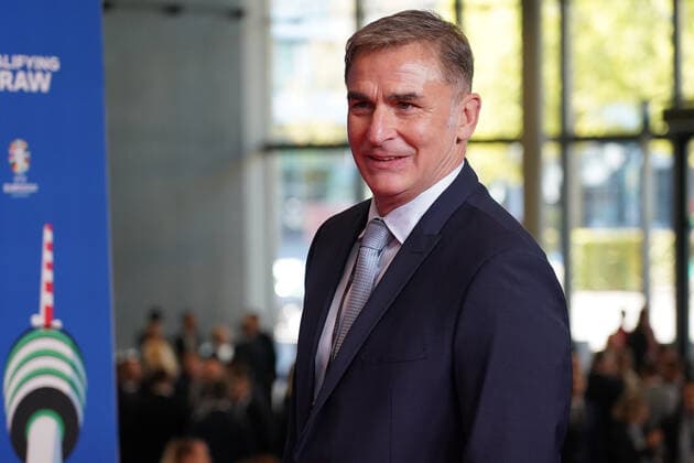 Stefan Kuntz (Nationaltrainer Türkei) bei der Auslosung der Qualifikationsgruppen zur Europameisterschaft 2024 in der Frankfurter Festhalle - Frankfurt 09.10.2022: EURO2024 Qualifying Draw EM 2024 Auslosung der Qualifikationsgruppen, Festhalle Frankfurt